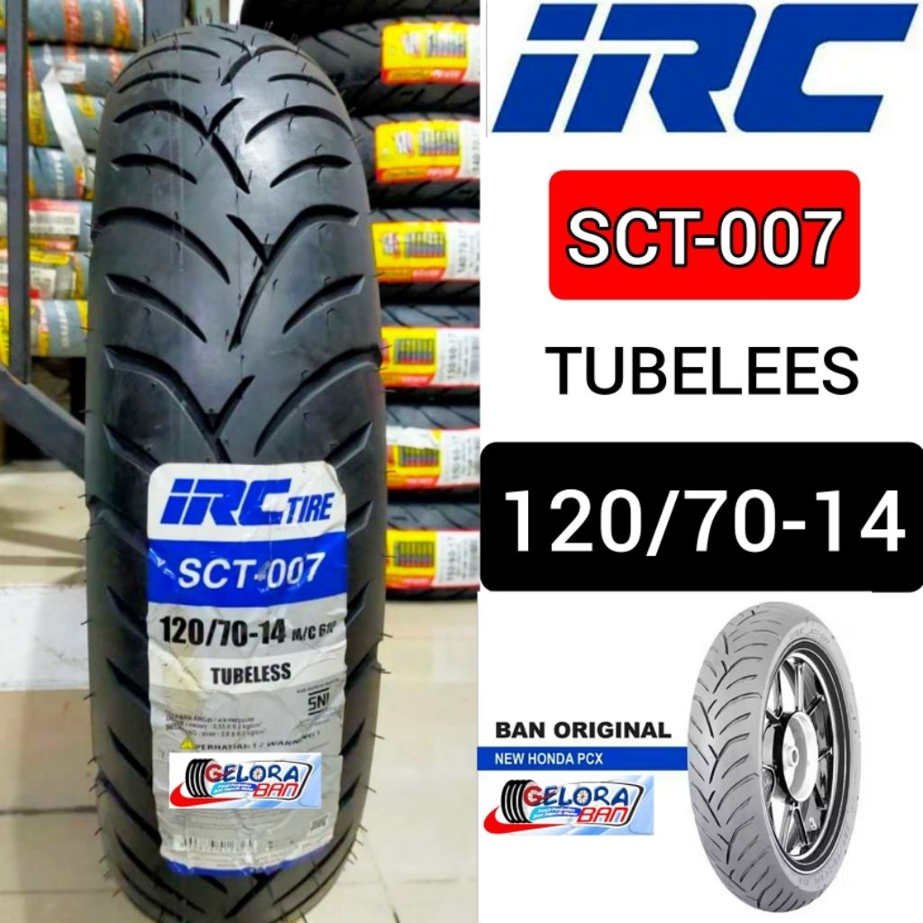 Ban Irc Sct-007 120/70-14 Ban Pcx Tubeless Ban 120/70-14 ban matic 120/70-14 ban metic 120/70-14 ban