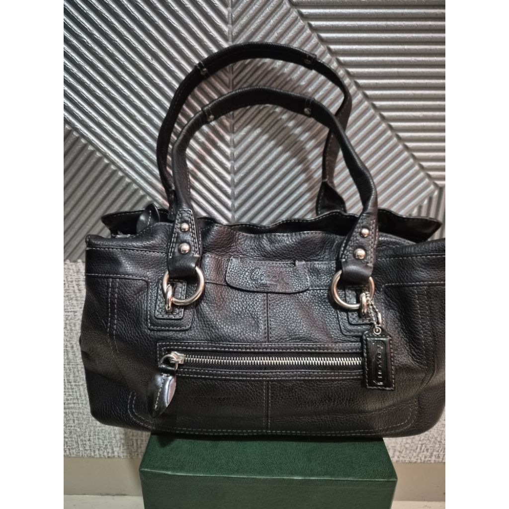 Tas kulit tote Coach