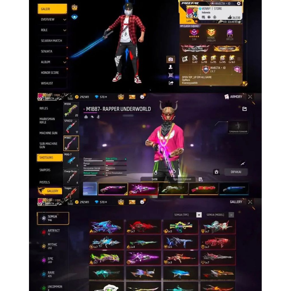 akun ff Sultan terpercaya lengkap