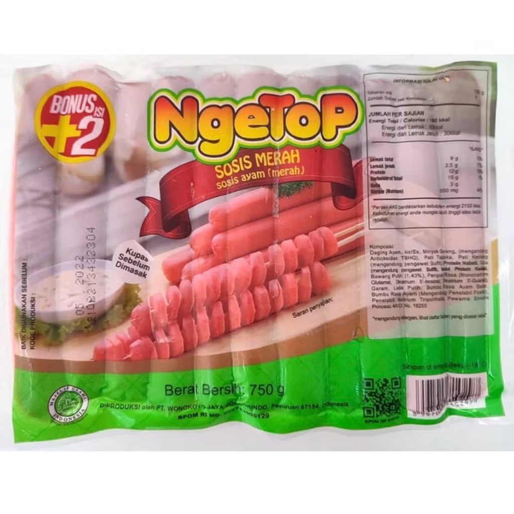Ngetop Sosis Ayam Merah 750g