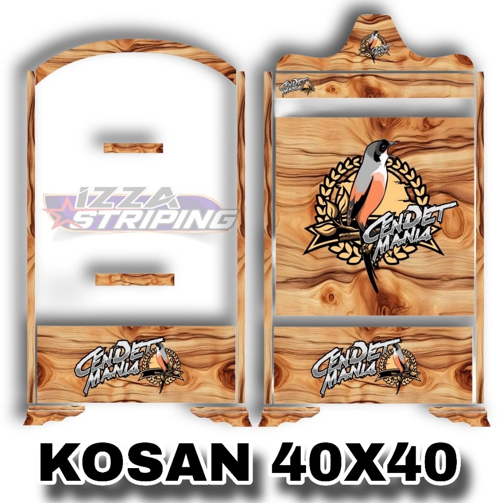 STIKER DECAL SANGKAR KOSAN UKURAN 40X40