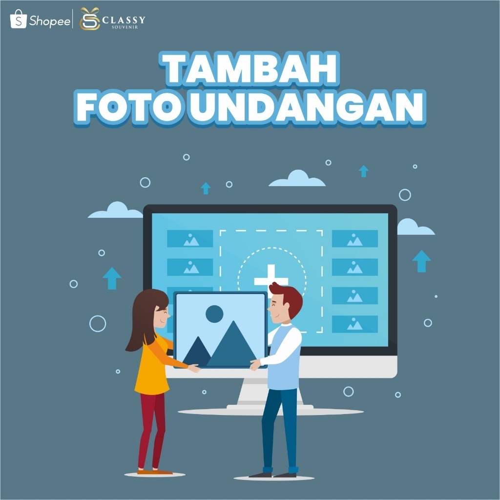 Cetak Tambah Foto BW Hitam Putih Undangan Custom Monocrom