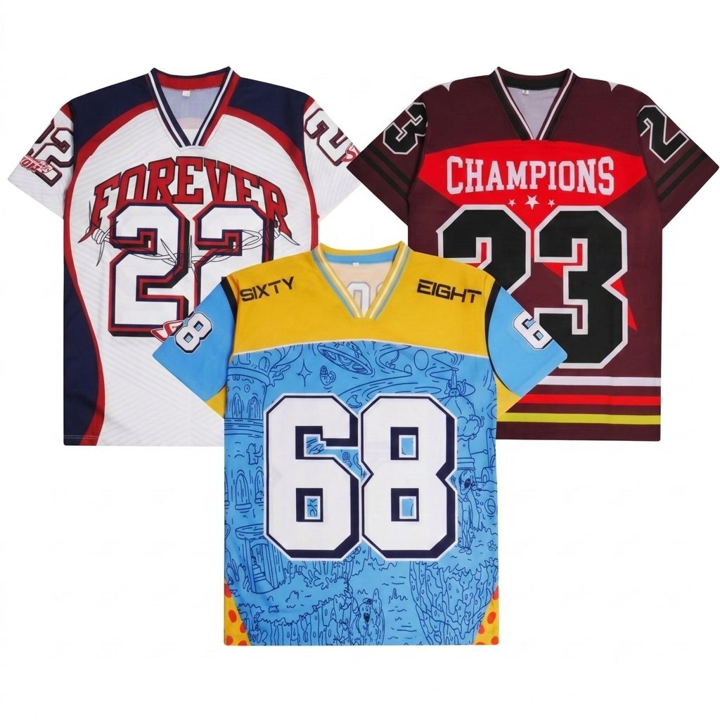 Oversize Jersey Kaos Jersey Pria / Wanita Unisex EDF - Fitryhouse