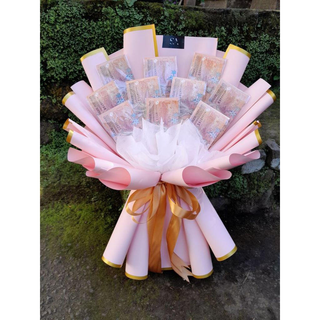REYACRAFT Buket uang kosong 10 lembar | Kerangka Buket Uang | Buket uang 10 lembar | Money Bouquet