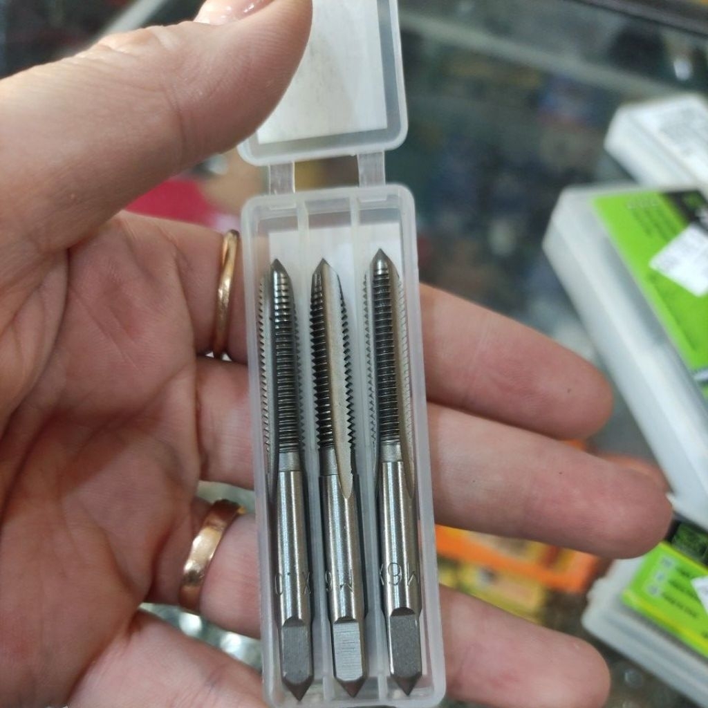 hand tap set tekiro m6 x 1.0 /hand tap isi 3pc tekiro M6x1.0 hand tap