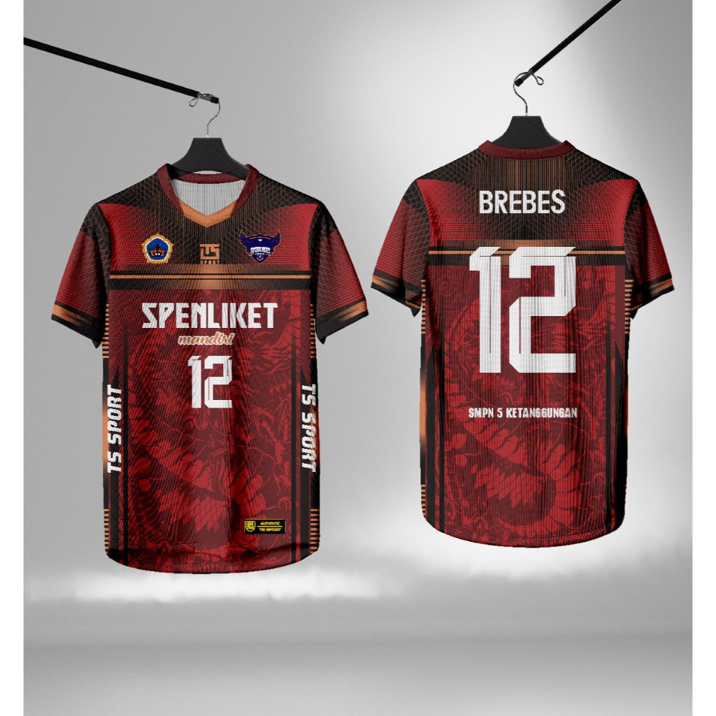 Kaos Jersey Voli Full Printing Gratis Tambah nama Nomor Logo Sponsor
