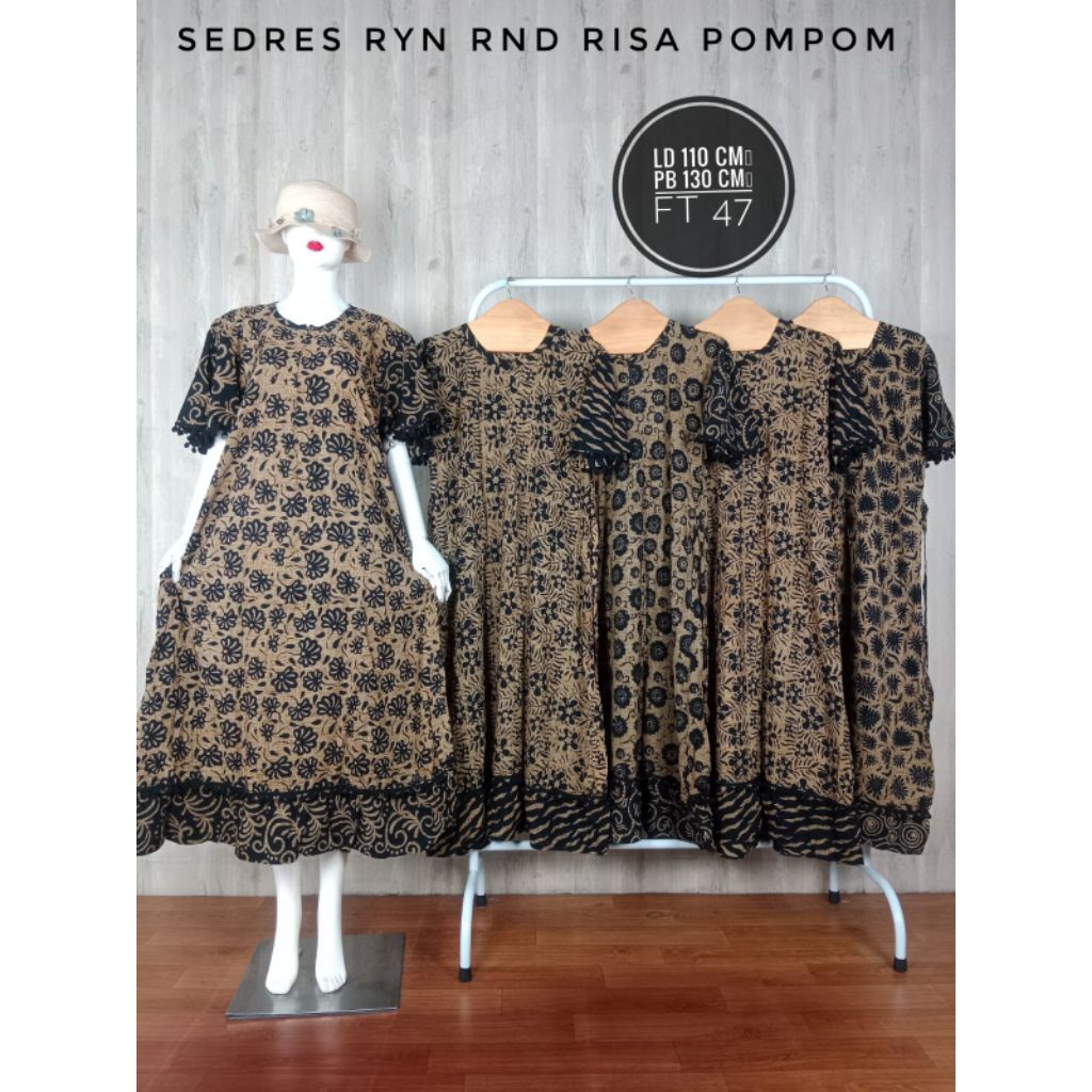 Sekdress Risa Ryn Rnd By Marwa Daster Batik Busui Asli Pekalongan