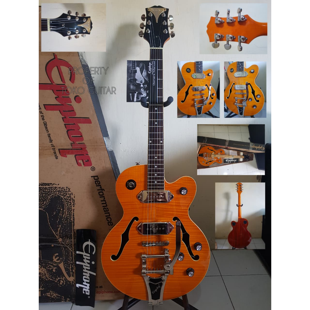 GITAR Epiphone Wildkat in Antique Natural - FLAME MAPLE TOP - WITH BIGSBY VIBRATO - NEW IN THE BOX