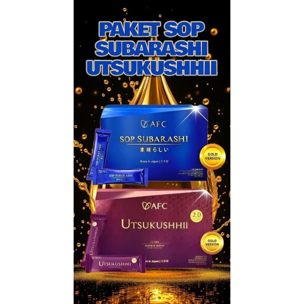 Paket AFC Best Seller SOP Subarashi Gold & Utsukushhii Gold original paket suba utsu