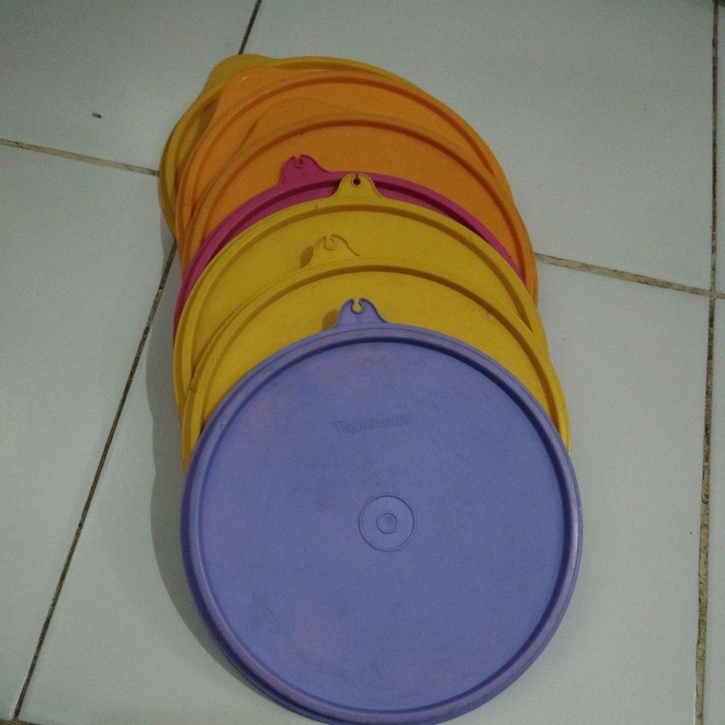 tutup toples texture canister 2,4L tupperware mantan second PL mantan diameter dalam 18,5 cm  bukan 