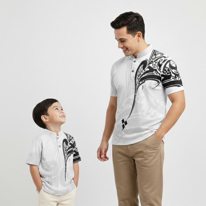 Baju Jersey Koko Arab Arabian Saudi Pria Dewasa Lengan Pendek Dan Lengan Panjang Putih