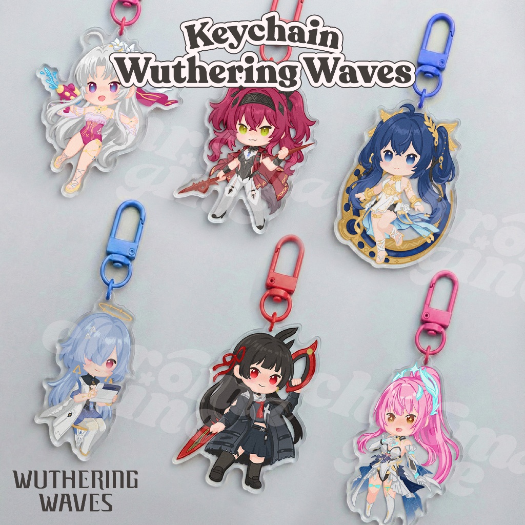 Wuthering Waves Keychain Ganci Gantungan Kunci | Chisa Aemeath Iuno Carlotta Lupa Camellya
