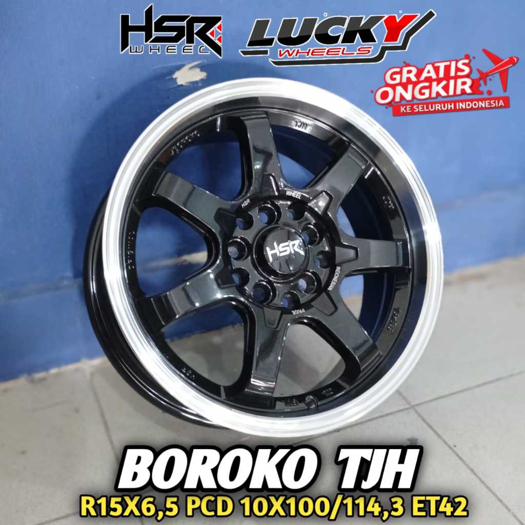 Velg mobil r15 model palang TE37 untuk ertiga grenmex apv dll merk HSR BOROKO TJH ring 15 lobang 10