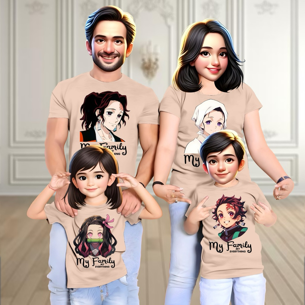 BAJU ATASAN KAOS COUPLE KELUARGA ANIME