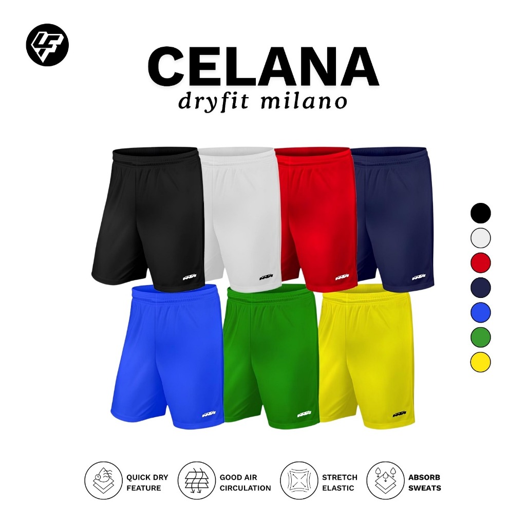 Celana Pendek Olahraga Dryfit Pria Wanita | Celana Olahraga Basket Bola Fitness Gym Futsal | Ecer da