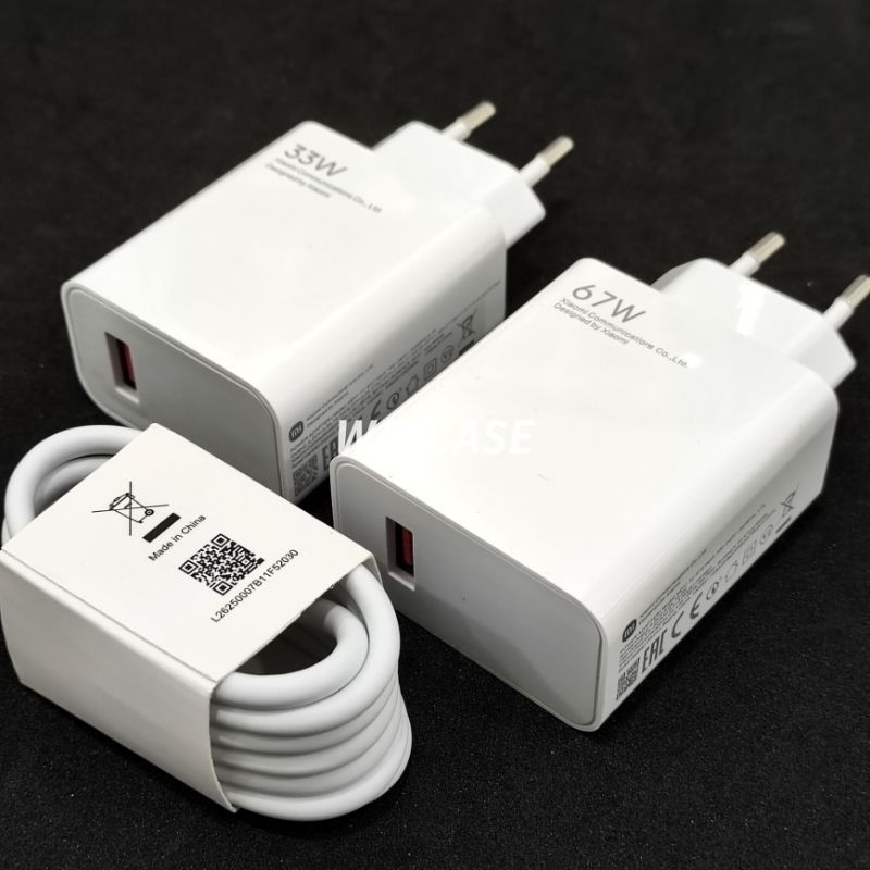 Charger Xiaomi 33W 67W Turbo Charger Original Fast Charging
