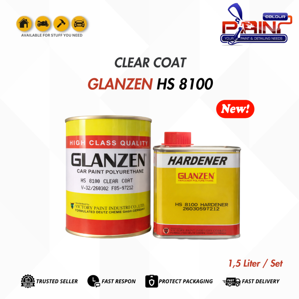 Clear Coat Glanzen / Blinken HS 8100 + Hardener 1,5L Pernis Clearcoat Vernish