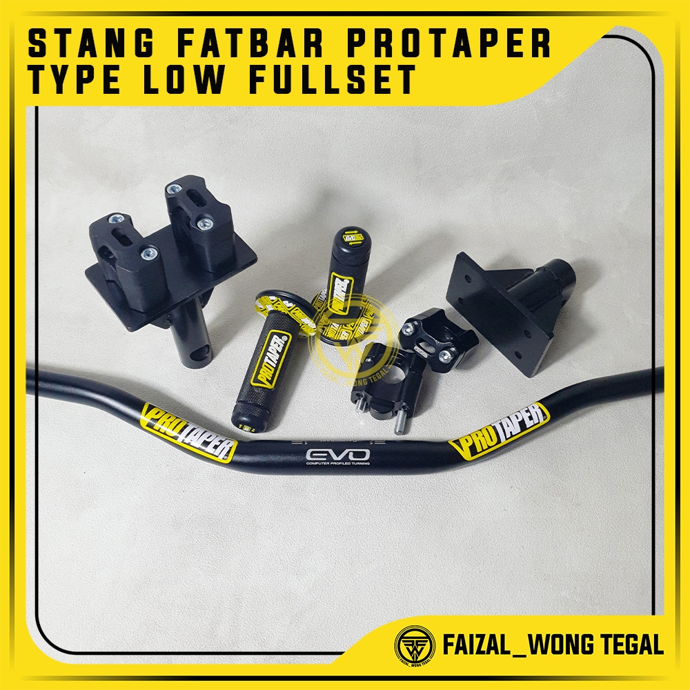 Stang Fatbar Protaper Evo Low Raiser CNC Handgrip Dudukan RBT Tebal 6mm Untuk Honda Yamaha