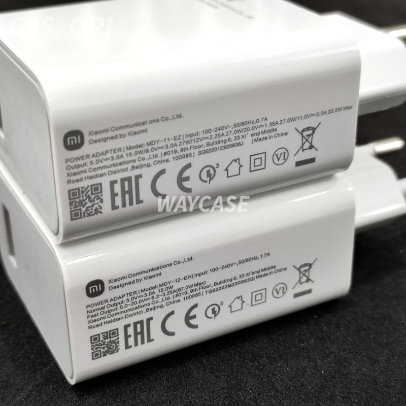 CHARGER XIAOMI 33W 67W TURBO CHARGER SUPPORT FAST CHARGING