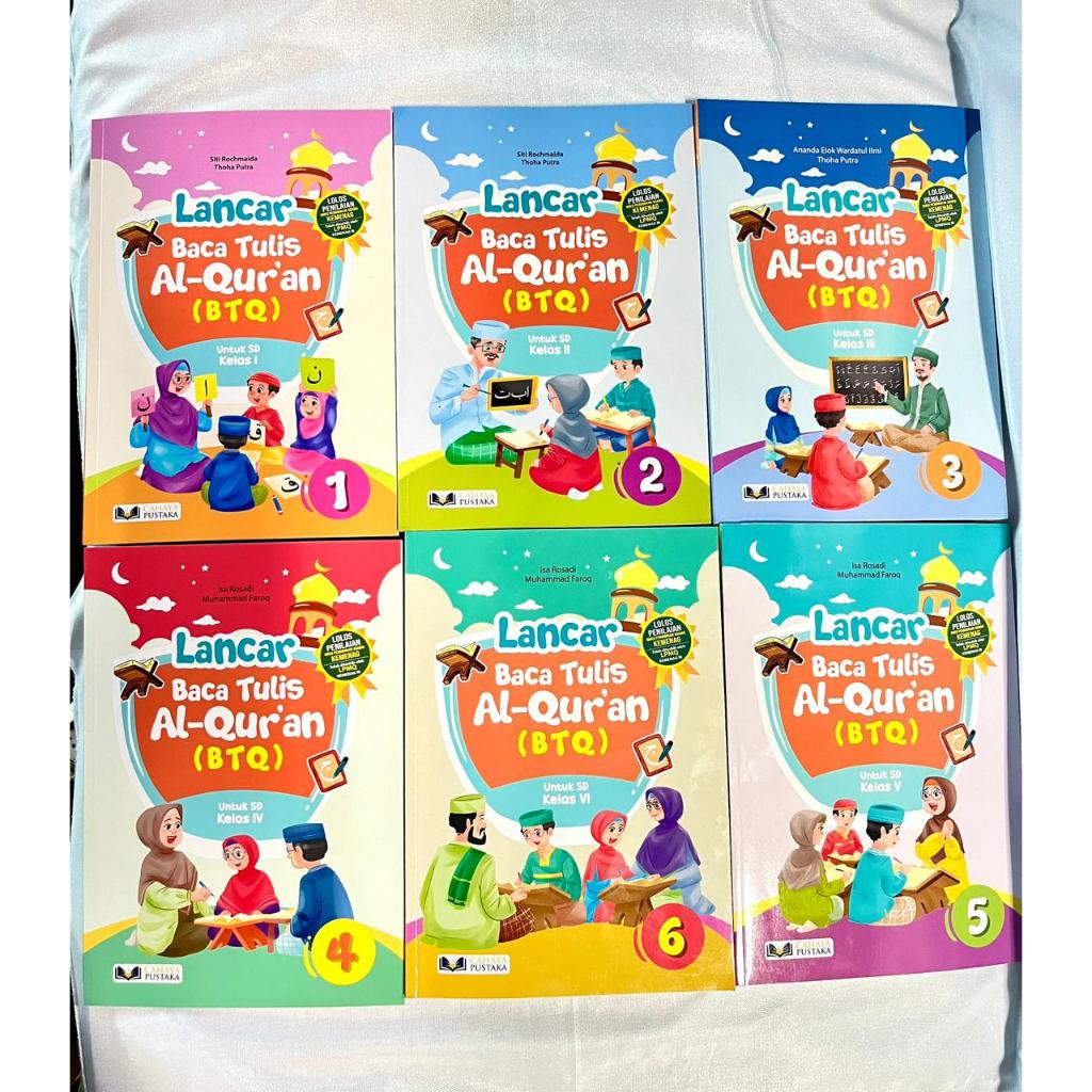 Buku Lancar Baca Tulis Al-Qur’an (BTQ) Kelas 1-6 | Buku Pembelajaran BTQ Anak