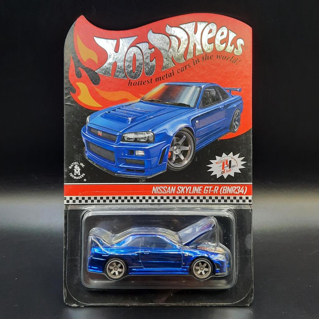 Hot Wheels RLC Nissan Skyline GT-R BNR34 Biru