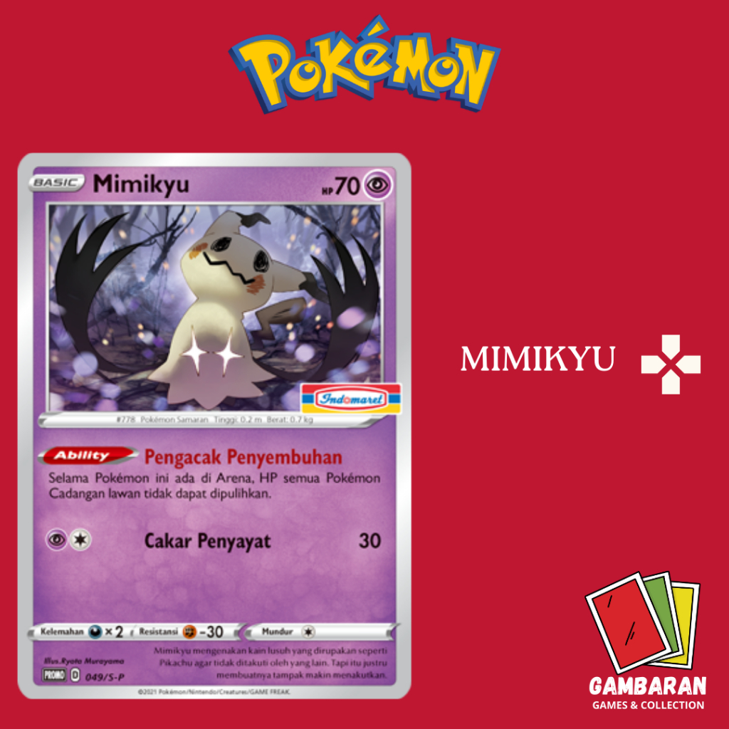 Mimikyu Promo Indomaret 049/S-P Kartu Pokemon Indonesia TCG