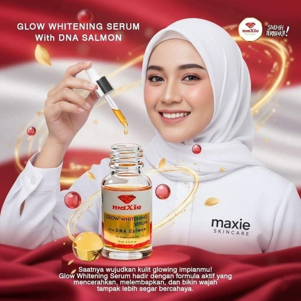 Maxie DNA Salmon Serum - Mencerahkan, Melembabkan, Mengurangi Flek