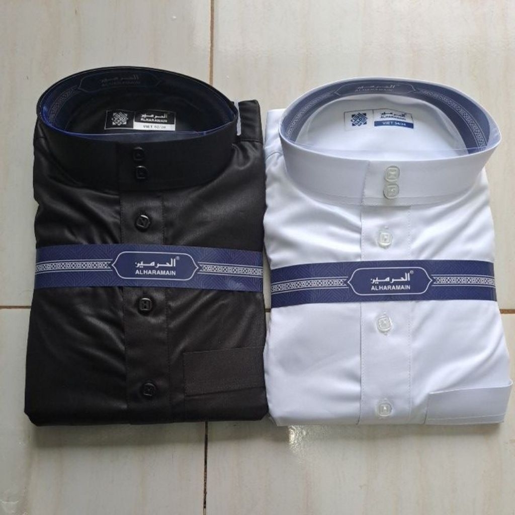 Alharamain, Gamis Pria Non Manset Bahan Poliyester