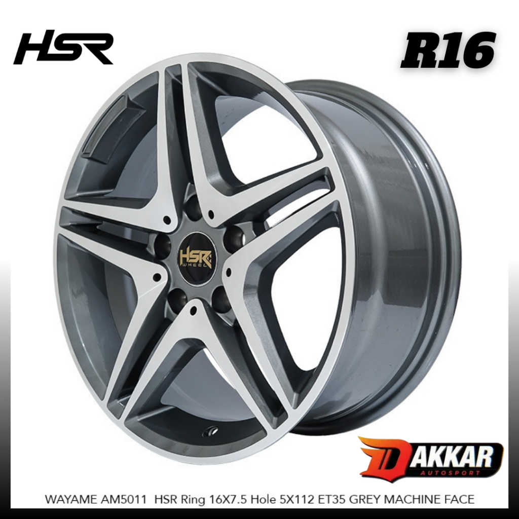 Velg Mobil R16 Baut 5x112 Cocok Buat Mercy Semua Type R16 Velg HSR WAYAME AM5011 R16