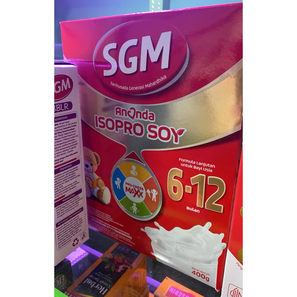 Susu Formula SGM Ananda Isopro Soya 6-12 Bulan 400 gr - Aman untuk Alergi Susu Sapi