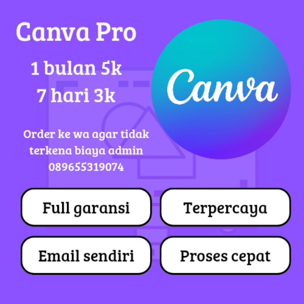 RIBUAN TEMPLATE CANVA PRO SIAP PAKAI CANVA PRO 1 BULAN