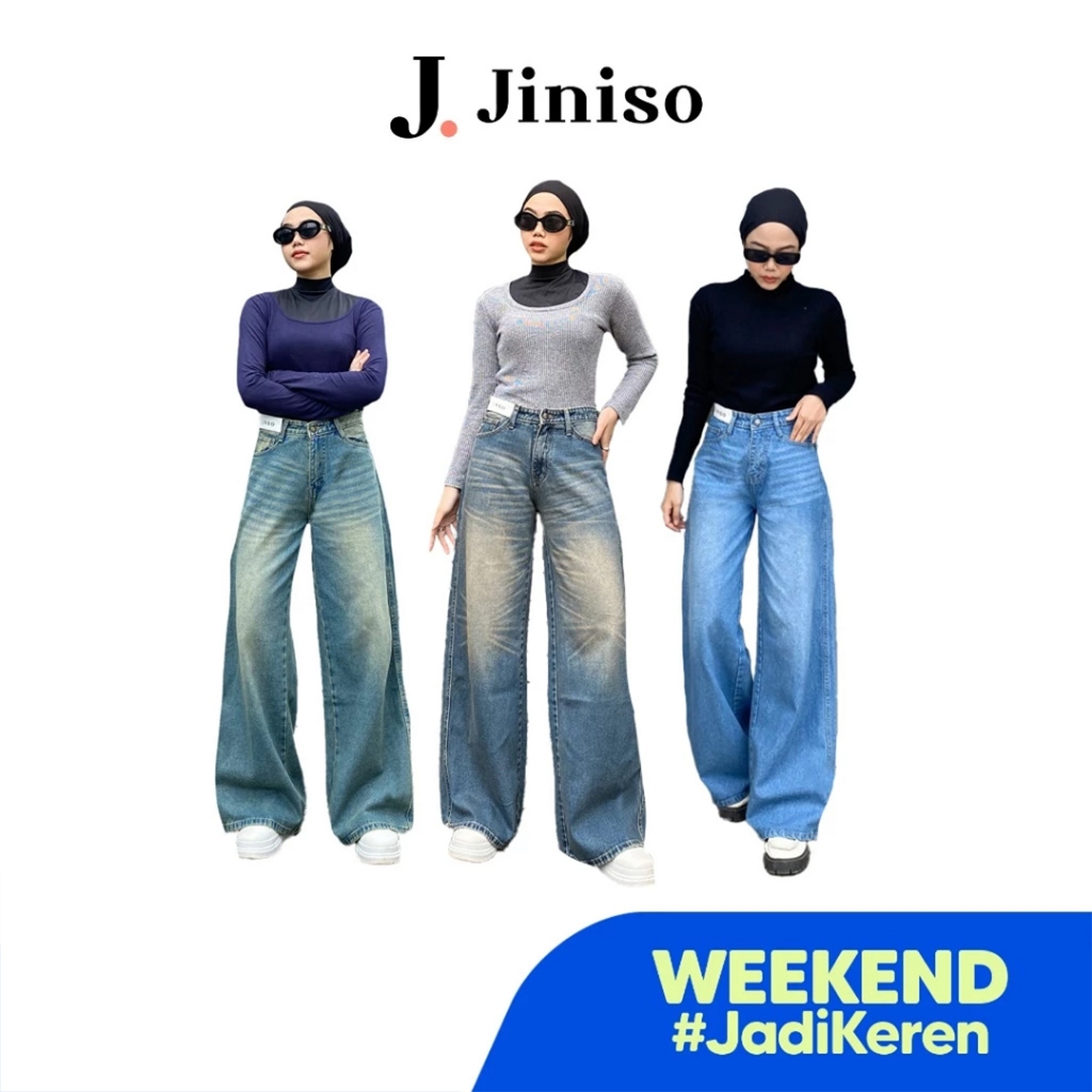 JNSO - Highwaist Oversize Baggy Loose Weekend Jeans WEEKEND
