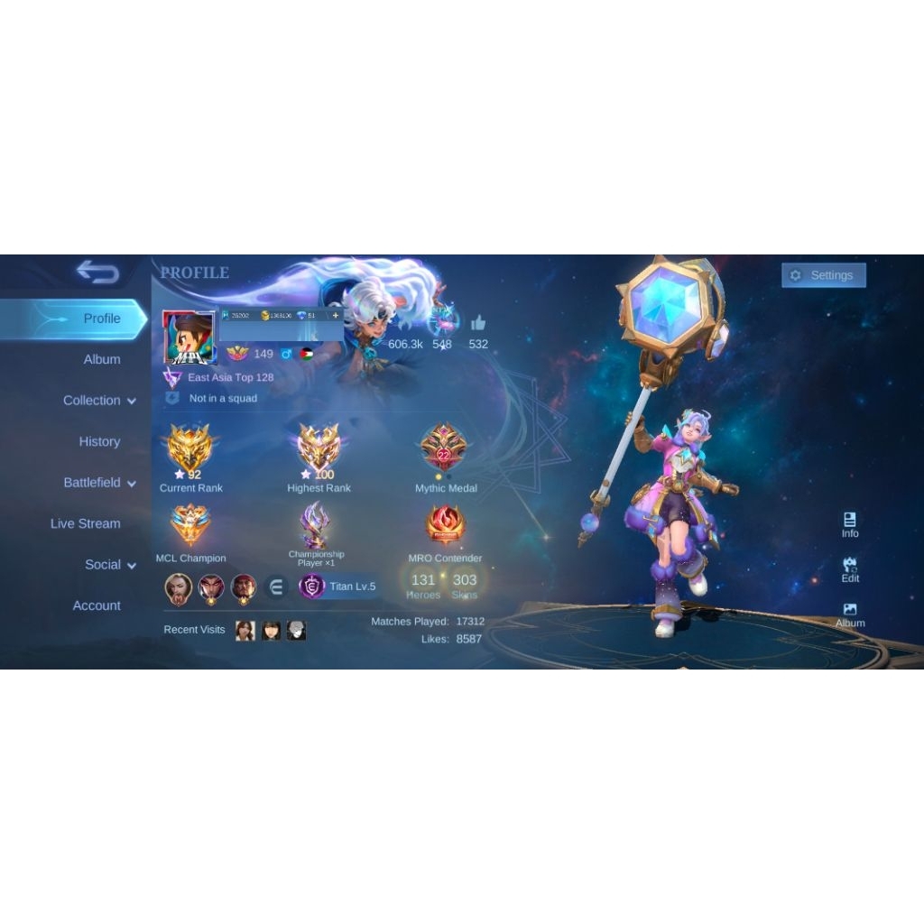 Akun Mobile Legends 700k