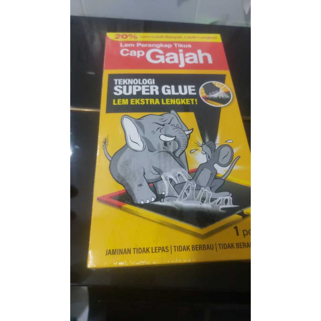 Cap Gajah Lem Tikus Papan 60gr - Alat Pengendali Hama Tikus Efektif (Ada Harga Grosir)
