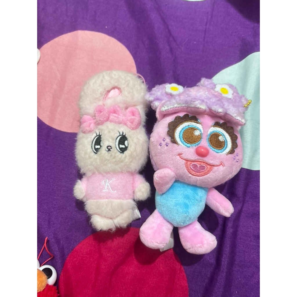 plush keychain abby cadabby sesame street & esther bunny plush