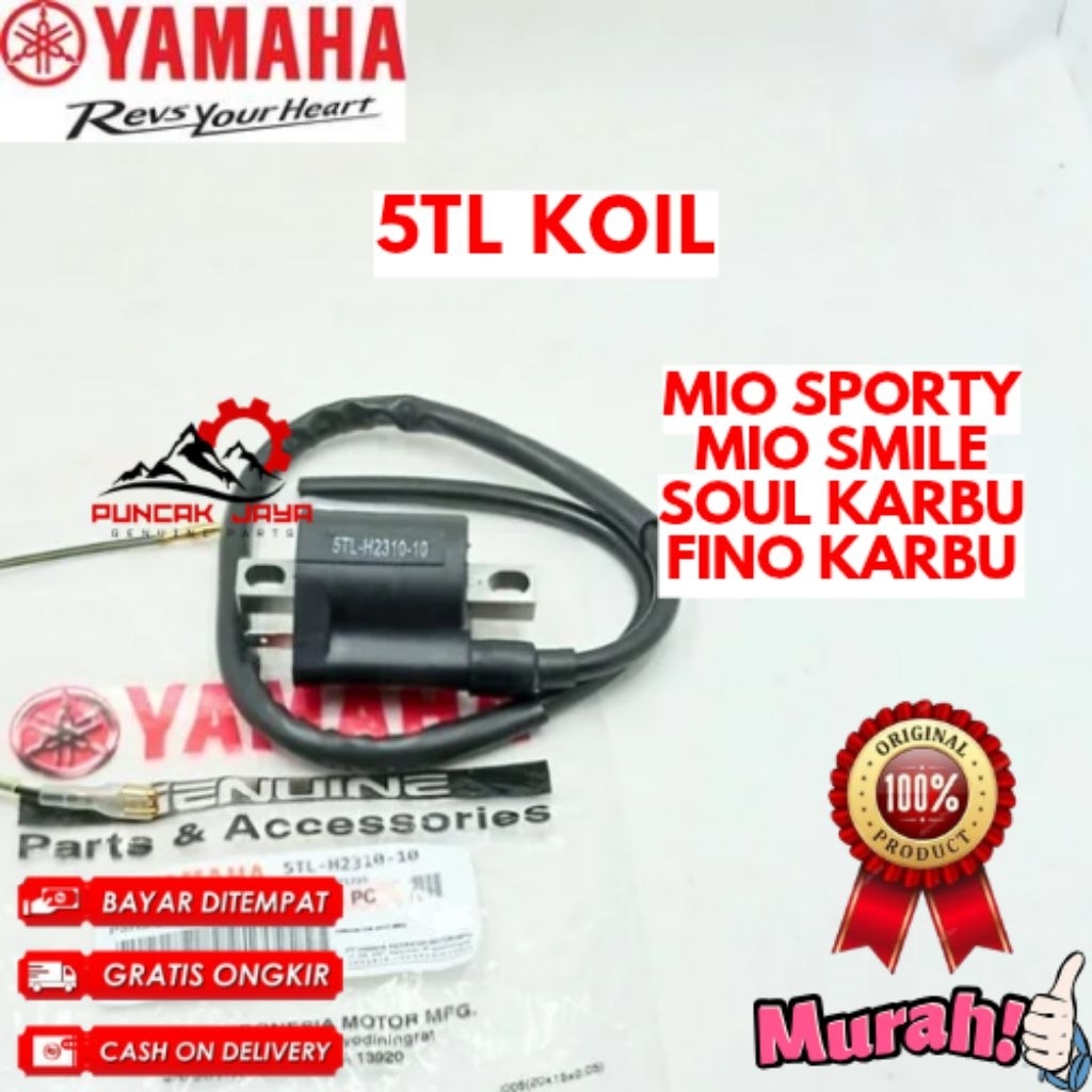 KOIL ORIGINAL YAMAHA KODE 5TL, KOIL MIO SPORTY, KOIL MIO SMILE, KOIL SOUL KARBU, KOIL FINO KARBU