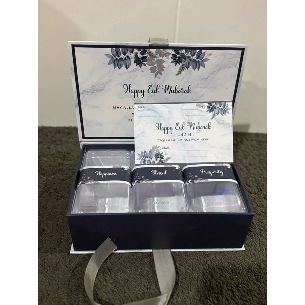 HARD BOX HAMPERS 3 TOPLES 400gram (Tanpa toples)