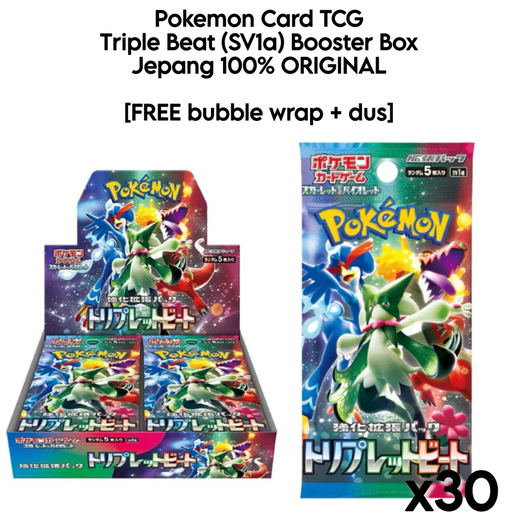 Pokemon Card TCG Triple Beat SV1a Booster box ORIGINAL Jepang / Japan / Japanese Kartu Pokemon seale