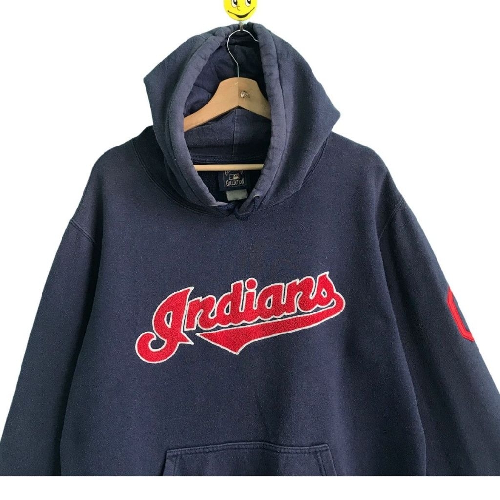 Hoodie Vintage MLB Indians Embroidered