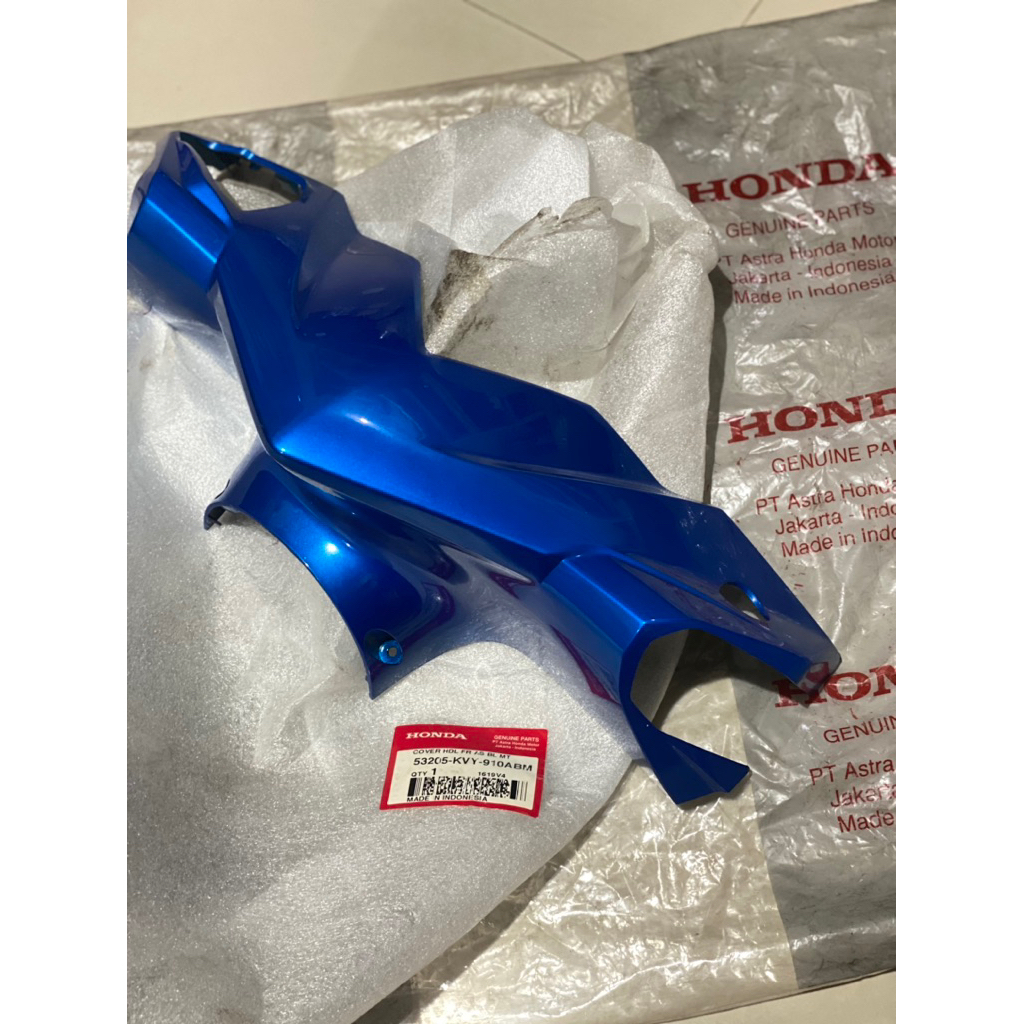 Batok Depan Cover batok depan honda beat karbu biru muda metalik Original AHM Honda 53205-KVY-910ABM
