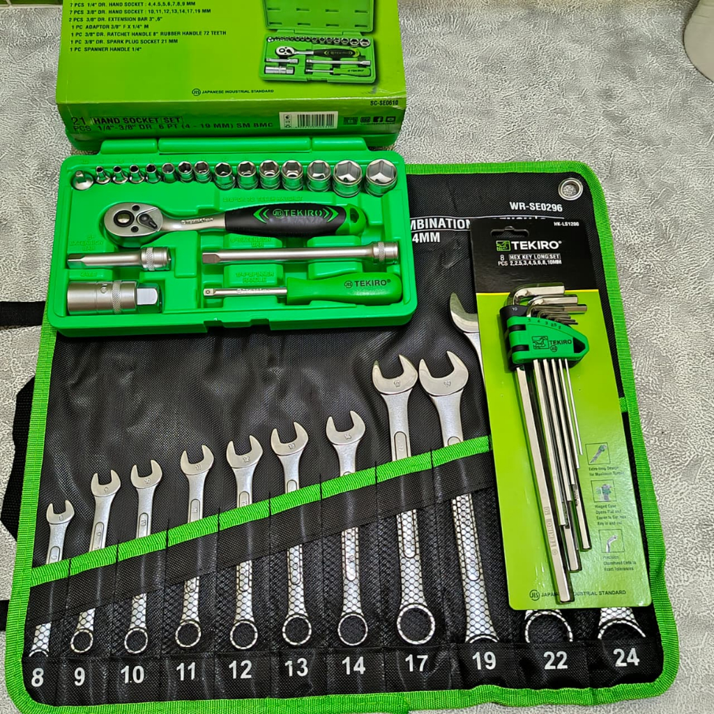 TEKIRO Paket Lengkap Tools Set / Perkakas Bengkel / AlatAlat Bangkel Lengkap