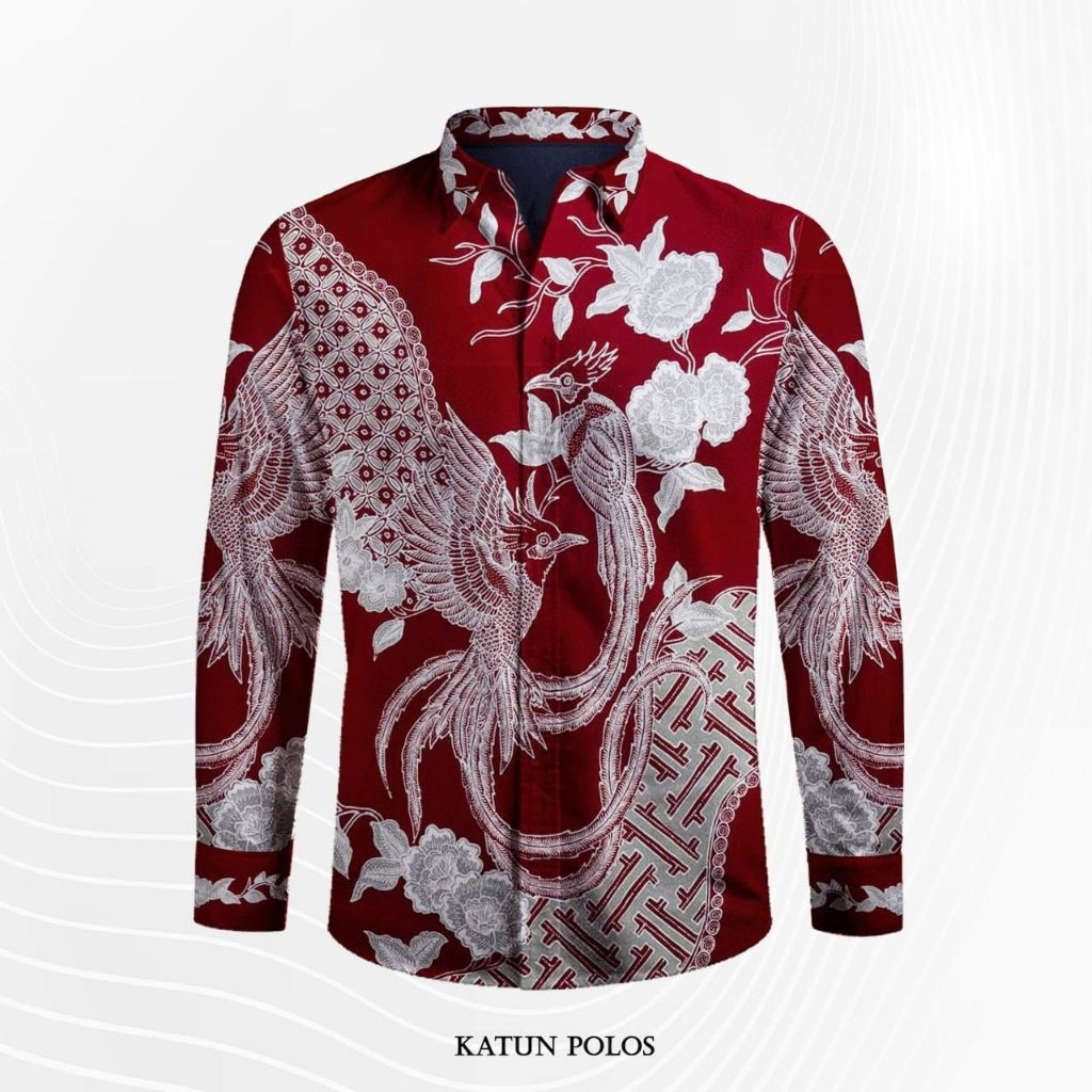 Bahan Batik Tulis Katun Asli Tulis Manual Pola Kemeja ktp05