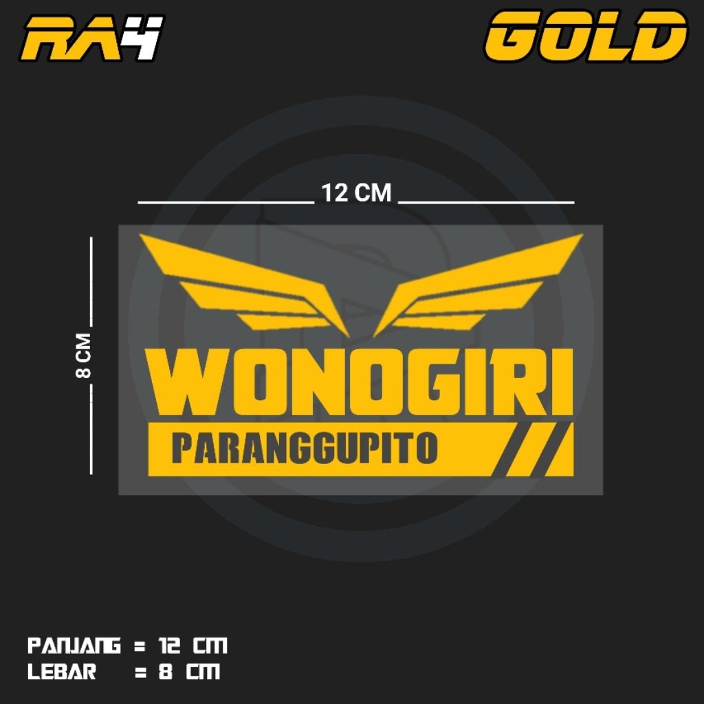 STIKER CUTTING TULISAN WONOGIRI PARANGGUPITO | RA4 KEC