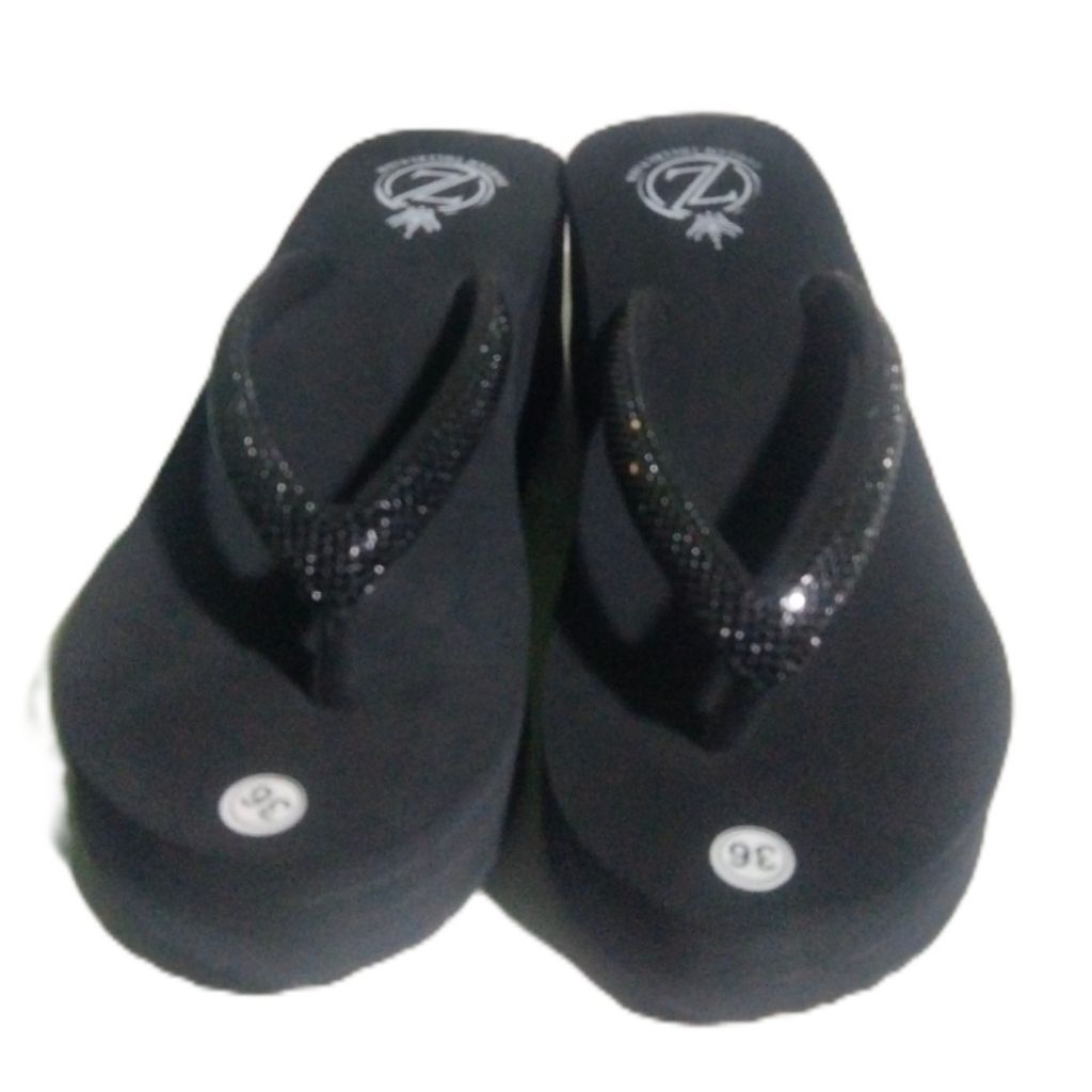 sandal wedges 6cm jepit import