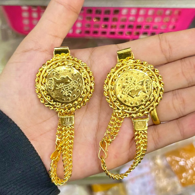 gelang koin 1 rupiah besar gelang 1 koin replika emas 24k cantik