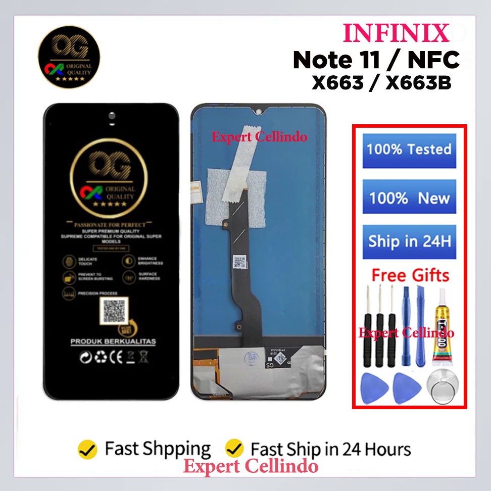 LCD INFINIX NOTE 11 NFC X663 X663B ORIGINAL OG SUPER Fullset Touchscreen