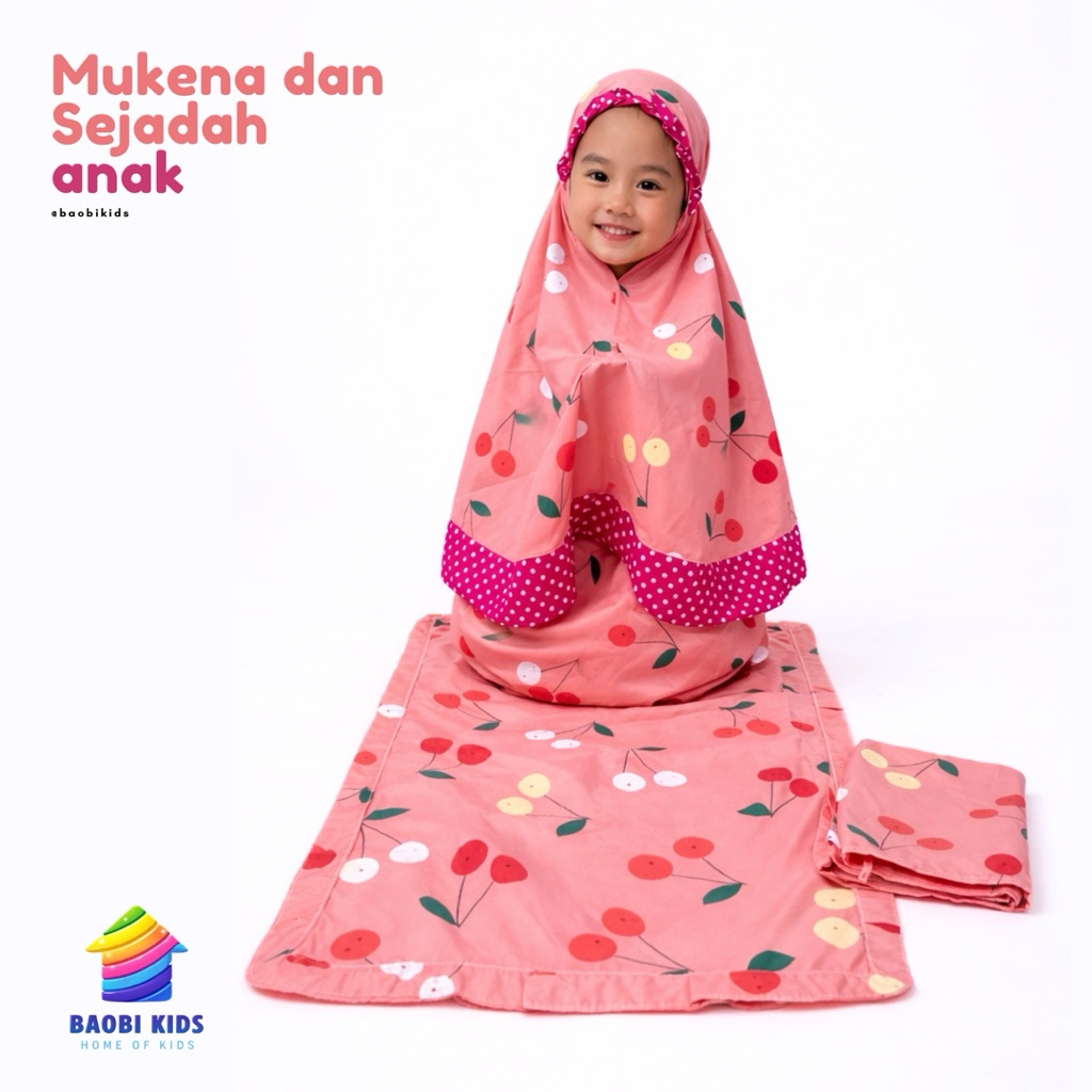 Set Mukena Anak Perempuan + Sajadah | Mukena Anak Adem Ringan, bahan premium, lucu 1-10 Tahun