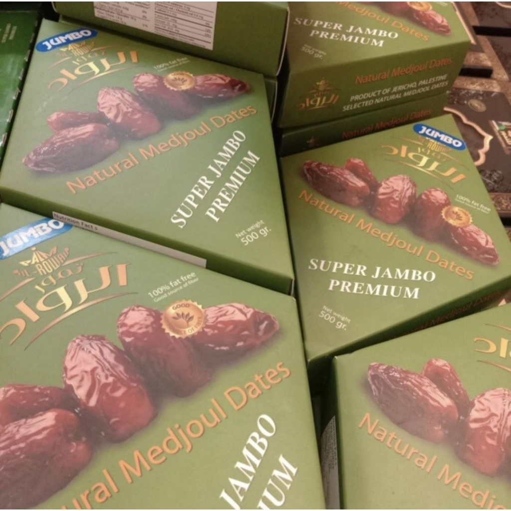 Kurma Medjool Dates Super Jumbo Premium 500g Korma Medjul Date Palestina 500g