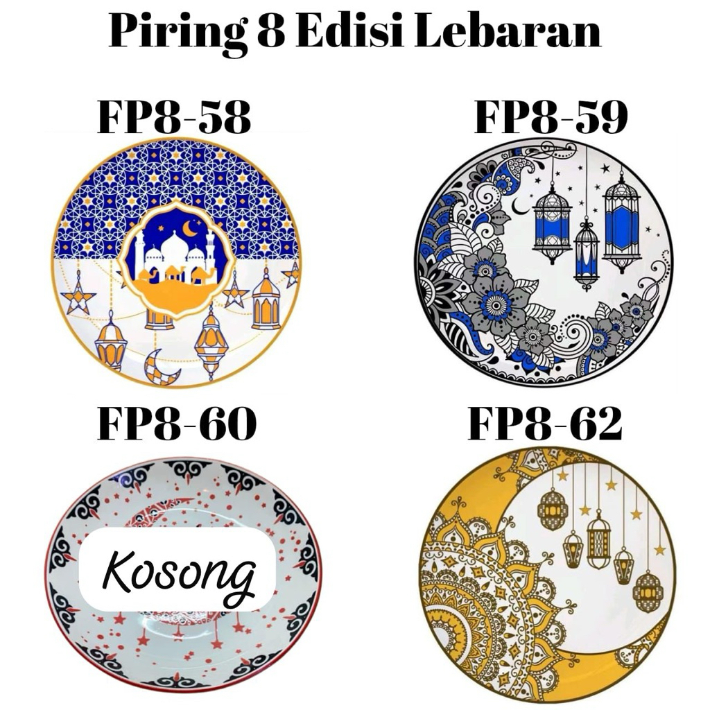 piring keramik D 8” (20cm) piring keramik motif piring motif piring souvenir bahan keramik HARGA SDH