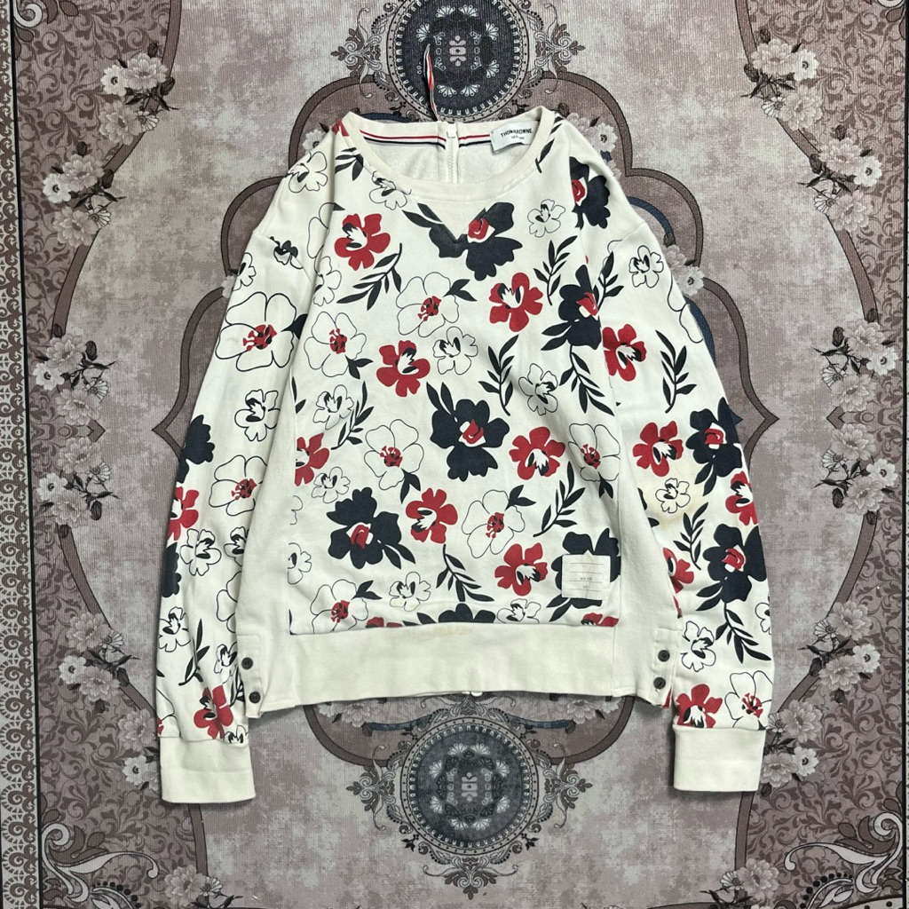 Thom Browne Floral Crewneck Japan size M 100% Original ( seperti baru)